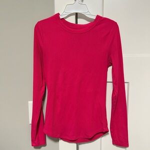 Women's Hot Pink Long Sleeve Top